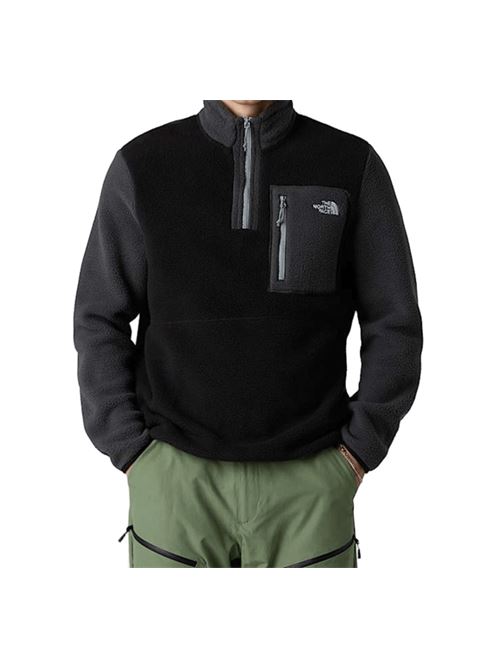 Giacca da uomo in pile, 1/4zip, tasca, colore black/grey. THE NORTH FACE | NF0A883SS5H1